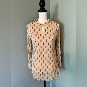 soft surroundings Silk Top Blouse Tunic Size S